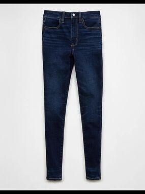 AE Next Level Super High Waisted Jegging Size 8 Short Dark Ink Wash